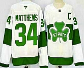 Men's Toronto Maple Leafs #34 Auston Matthews White St Pats Authentic Jersey,baseball caps,new era cap wholesale,wholesale hats